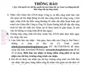 THÔNG BÁO GIẢI QUYẾT CHẾ ĐỘ - QUYỀN LỢI CỦA GS KHI KẾT THÚC CT